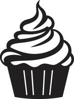 Sweet Indulgence Cupcake Black Decadent Delight Black Cupcake vector