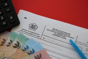 Indonesian tax form 1721 a1 Income Tax withholding art 21 for employee or recipients of pension photo