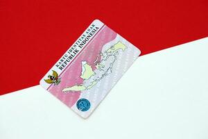 Indonesia child identity card Kartu Identitas Anak or KIA card. ID document for indonesian children photo