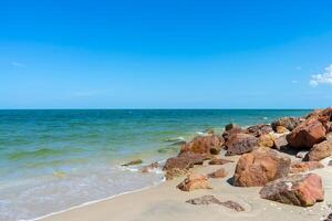 Soft wave on the beach photo