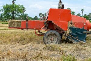 Rice straw machine photo