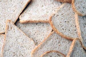 Fresh sliced bread in full frame macro photo