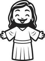 salvadores ligero linda Jesús en negro santo abrazo dibujos animados Jesús negro vector