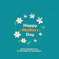 Happy Mother's Day Minimalist Greeting Card Design Beautiful Editable Illustration Design vector