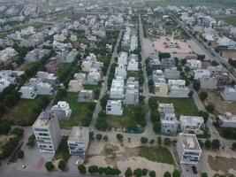 Drone view of residential are of Lahore Pakistan on July 22, 2023 photo