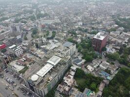 High angle view of green area of Lahore Pakistan on July 22, 2023 photo