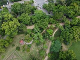 High angle view of green area of Lahore Pakistan on July 22, 2023 photo