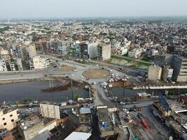 Aerial view of residential area in Lahore Pakistan on July 22, 2023. photo