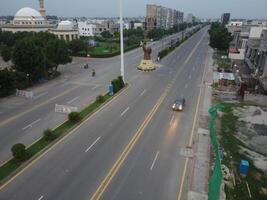 Beautiful residential areas in Lahore with drone on November 18, 2023 photo