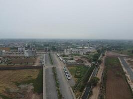 High angle view with drone of West Marina Housing Society in Lahore Pakistan on November 07, 2023 photo