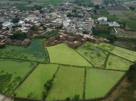 High angle view with drone of West Marina Housing Society in Lahore Pakistan on November 07, 2023 photo