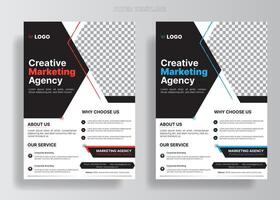 Creative Marketing Agency for Business Flyer Template, abstract business flyers, template design, or business poster template design. Company promotion design. vector