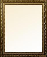 aislado foto marco, de madera antiguo foto marco con blanco Bosquejo