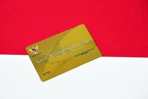 indonesio dorado social seguridad tarjeta originalmente llamado kartu perlindungan sosial foto