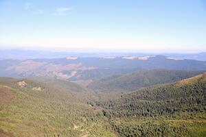 Mount Hoverla hanging peak of the Ukrainian Carpathians against the background of the sky photo