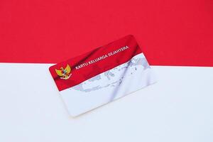 Indonesia KKS prosperous family card originally called kartu keluarga sejahtera photo