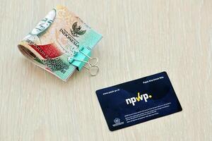 Indonesia NPWP new tax id Number card originally called Nomor Pokok Wajib Pajak photo