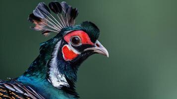 Close-up portrait of a partridge showcasing feathers, wildlife, bird, ornithology, beak, and plumage with a narrow depth of field photo