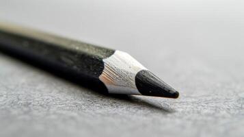 Graphite pencil tip in a high-detail close-up illustrating art and drawing instrument creativity photo