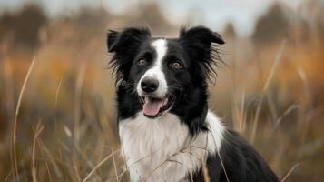 Border Collie dog pet animal with intelligent herding breed appearance photo