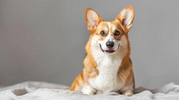 pembroke galés corgi perro retrato exhibiendo sus lindo, peludo, y expresivo naturaleza como un simpático mascota foto