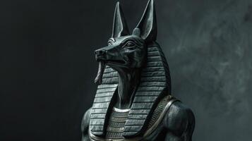 Anubis Egyptian mythology statue depicts ancient deity of the underworld photo