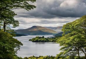 A view of Loch Lomond in Scotland photo