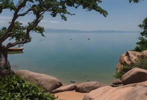 A view of Lake Malawi in Africa photo