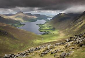 A view of Wast Water in the Lake District photo