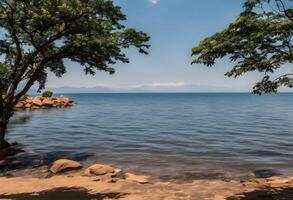 A view of Lake Malawi in Africa photo