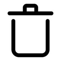 Trash icon for uiux, web, app, infographic, etc vector