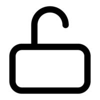 Unlock icon for uiux, web, app, infographic, etc vector