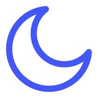 Moon icon for uiux, web, app, infographic, etc vector
