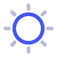 Sun icon for uiux, web, app, infographic, etc vector