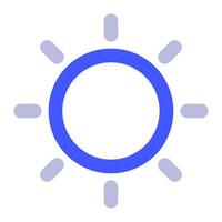 Sun icon for uiux, web, app, infographic, etc vector