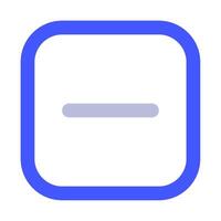 Minus icon for uiux, web, app, infographic, etc vector