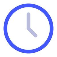 reloj icono para uiux, web, aplicación, infografía, etc vector