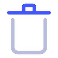 Trash icon for uiux, web, app, infographic, etc vector