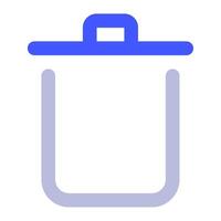 Trash icon for uiux, web, app, infographic, etc vector