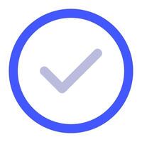 Checkmark icon for uiux, web, app, infographic, etc vector