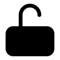 Unlock icon for uiux, web, app, infographic, etc vector