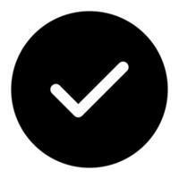 Checkmark icon for uiux, web, app, infographic, etc vector