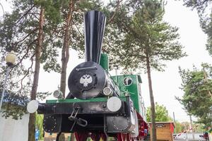 Disparo de el Clásico antiguo tren. transporte foto