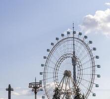 Shot of the television tower and ferris wheel. Technology photo