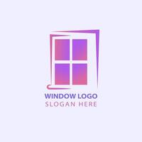 diseño de logotipo de ventana vector