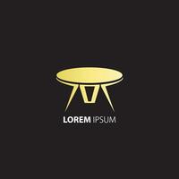 luxury table logo design vector