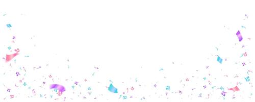 background party holiday, birthday, anniversary and congratulation with pastel color confetti vector