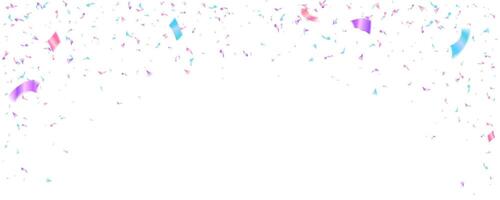 party holiday, festival, birthday, and anniversary falling confetti decoration header banner vector