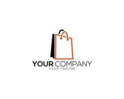 Shopping cart and shopping bag logo icon template design. vector