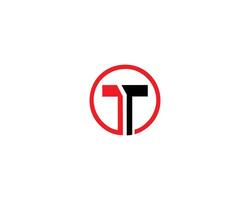 Initial T or TT letter logo with creative modern design. vector